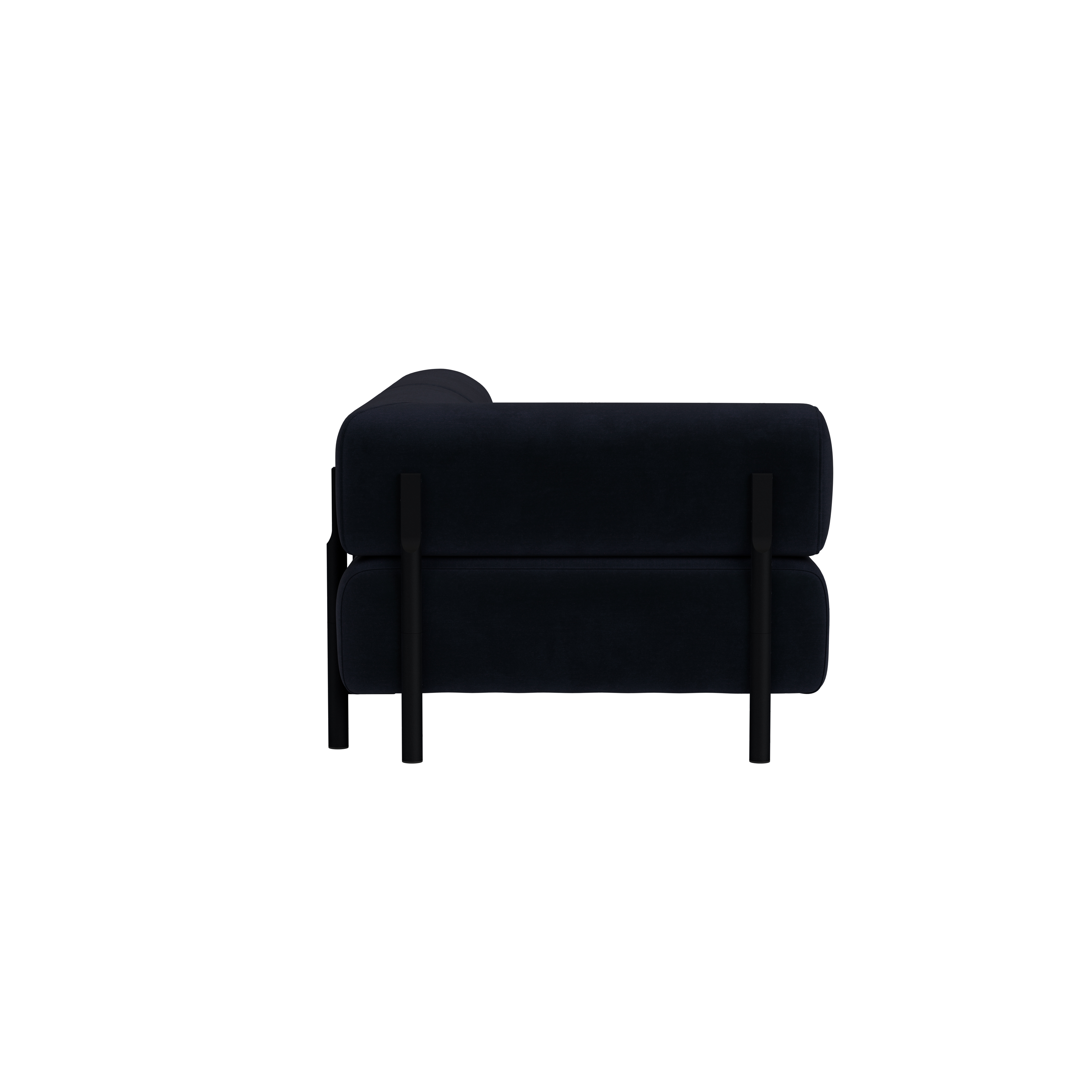 Palo 2-seater Sofa Chaise Left, Velluto Coex VL30/Black, Art. no. 31874 (image 3)