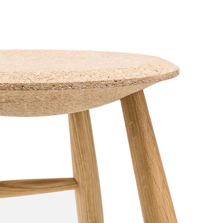 Drifted Stool, Light Cork / Oak