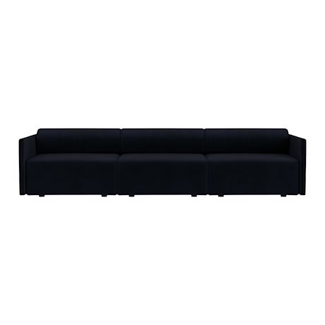 Palo Block 3-seater Sofa Low Back, Velluto Coex VL30 (UK)