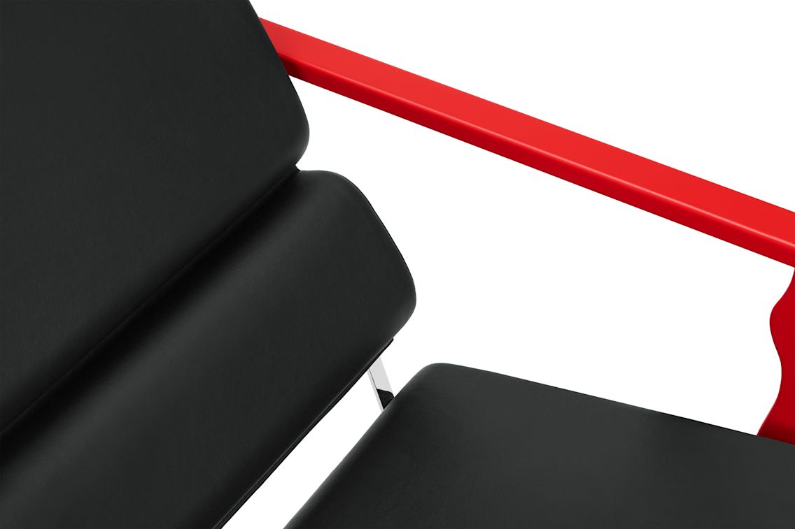 Experiment Lounge Chair, 503 / Red / Black Leather, Art. no. 30951 (image 5)