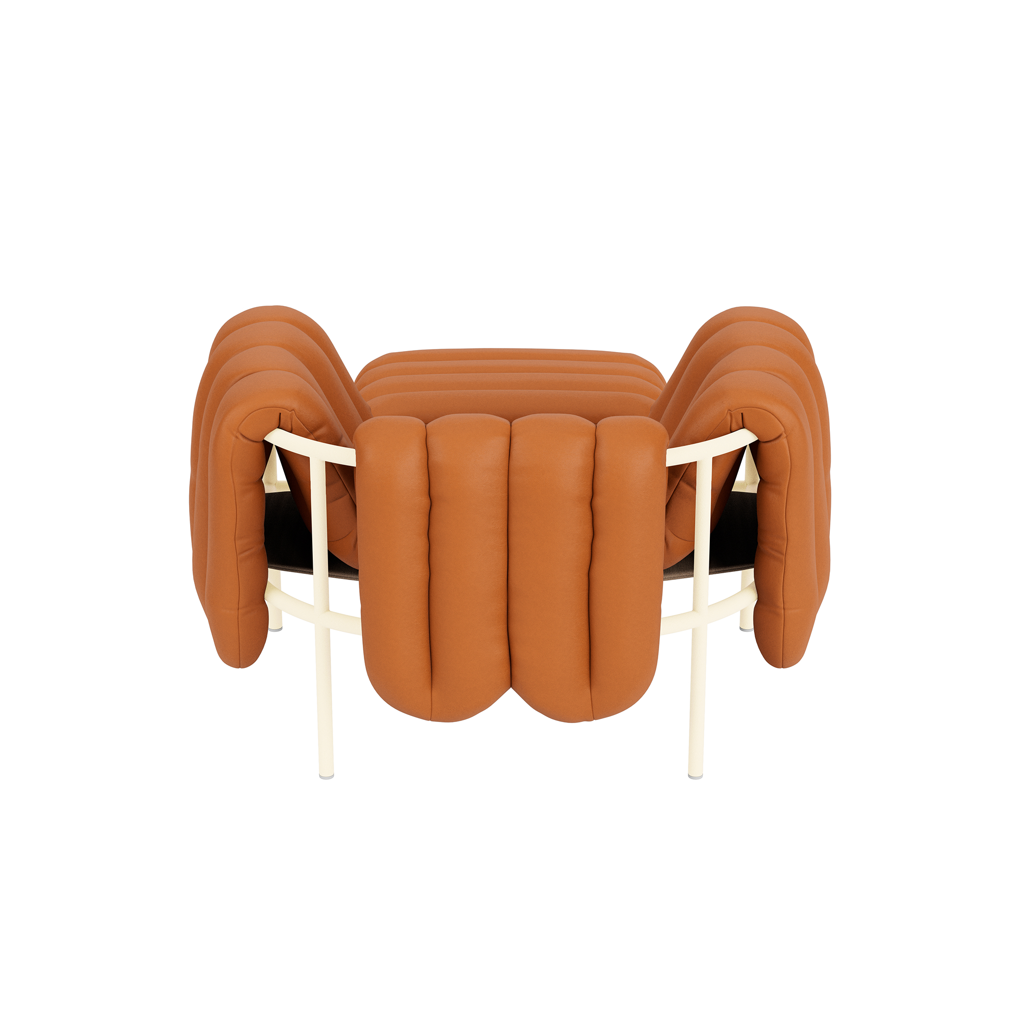 Puffy Lounge Chair + Ottoman, Elmosoft Leather 54035 / Cream, Art. no. 90232 (image 3)