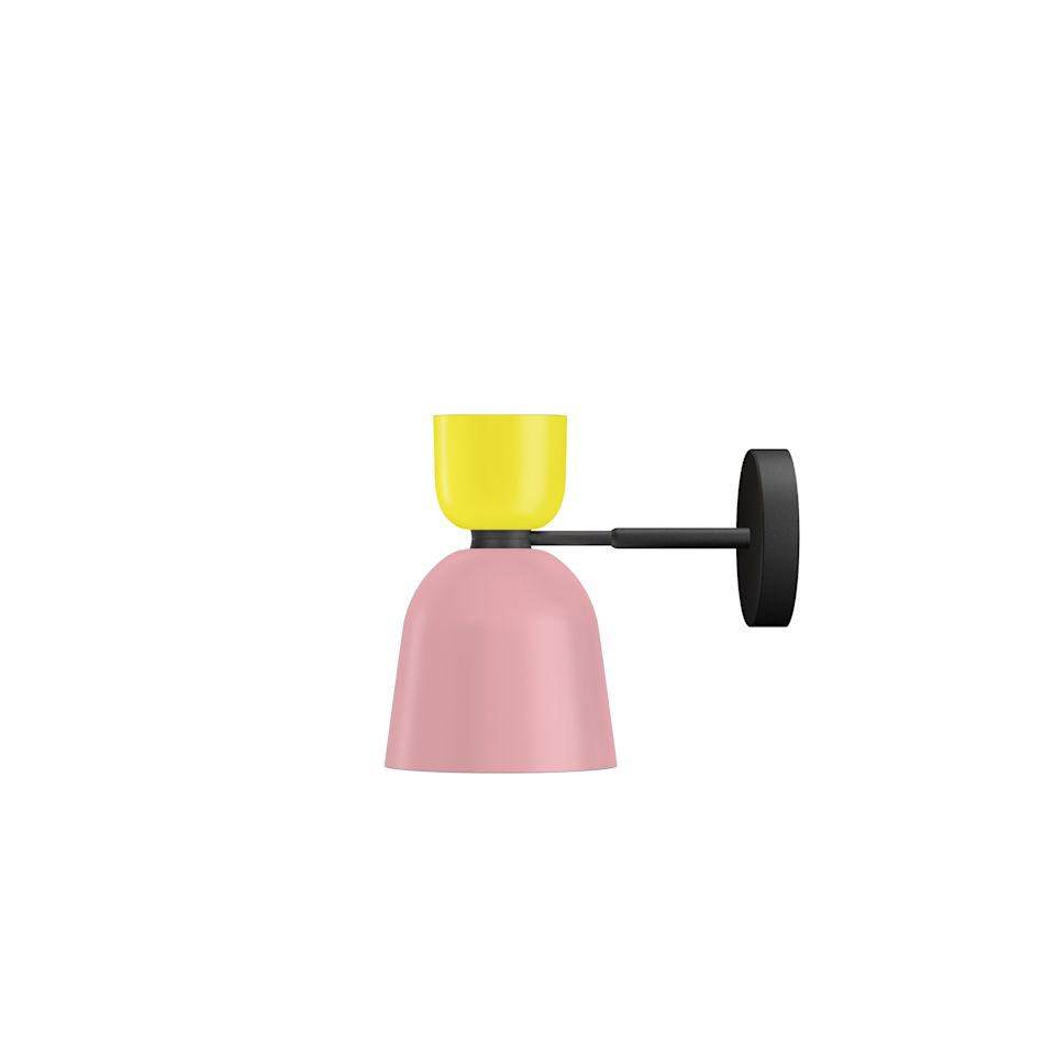 Alphabeta Wall Light, Sulfur Yellow / Light Pink by Hem