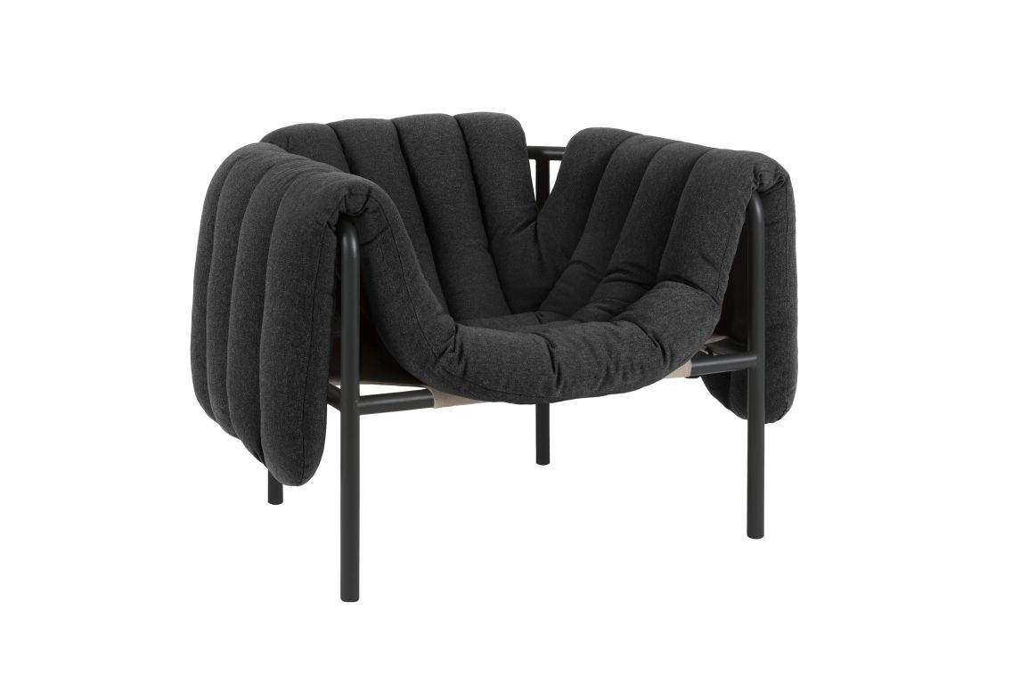 Puffy Lounge Chair, Anthracite / Black Grey — Hem