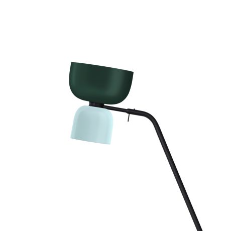Alphabeta Floor Lamp, Black Green / Soft Blue