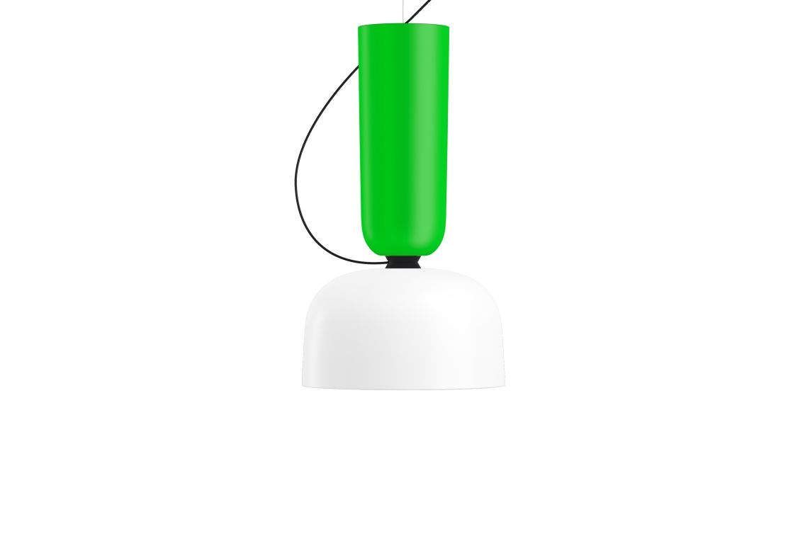 Alphabeta Pendant Uno, Luminous Green / Signal White, Art. no. 20441 (image 1)
