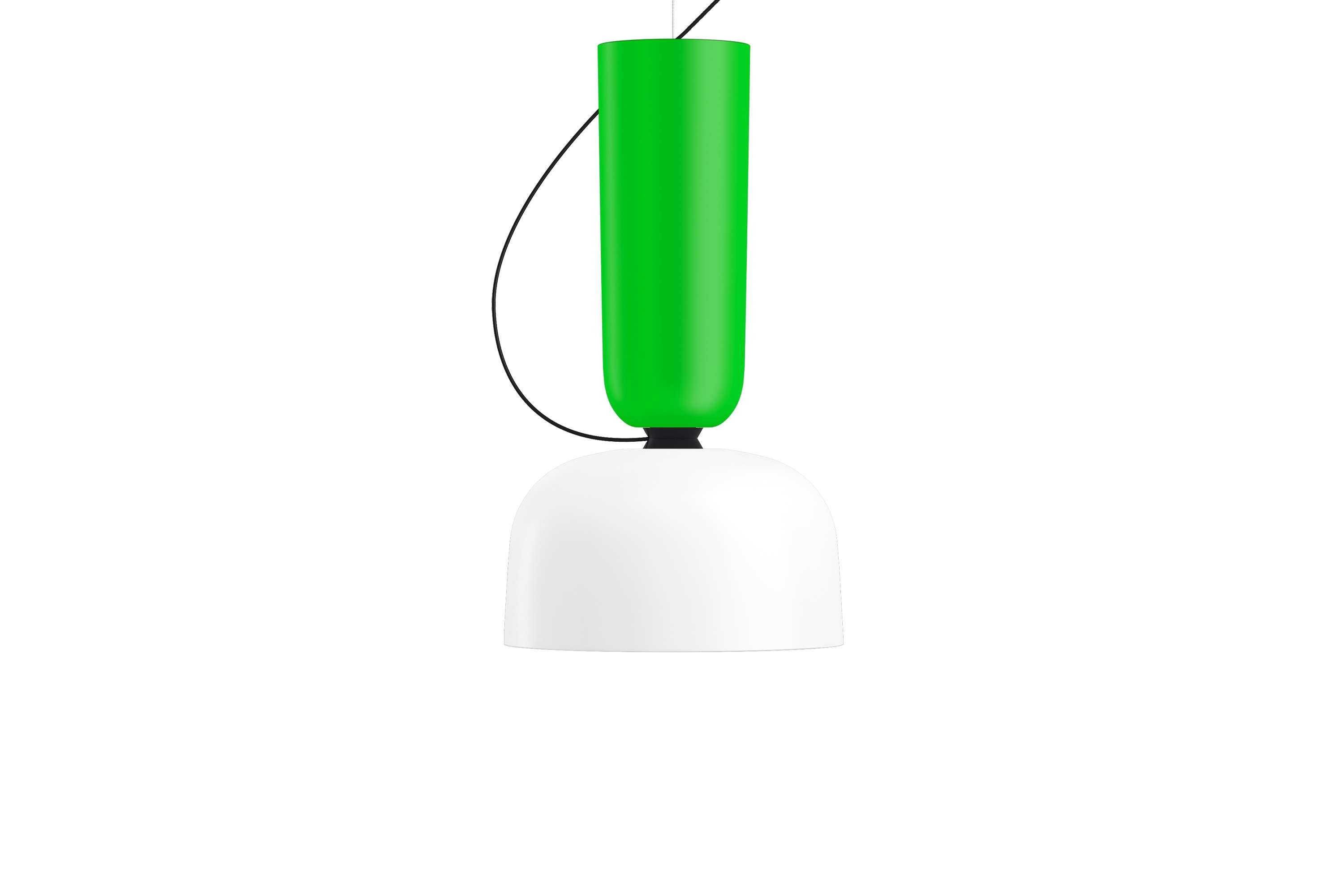Alphabeta Pendant Uno, Luminous Green / Signal White, Art. no. 20441 (image 1)