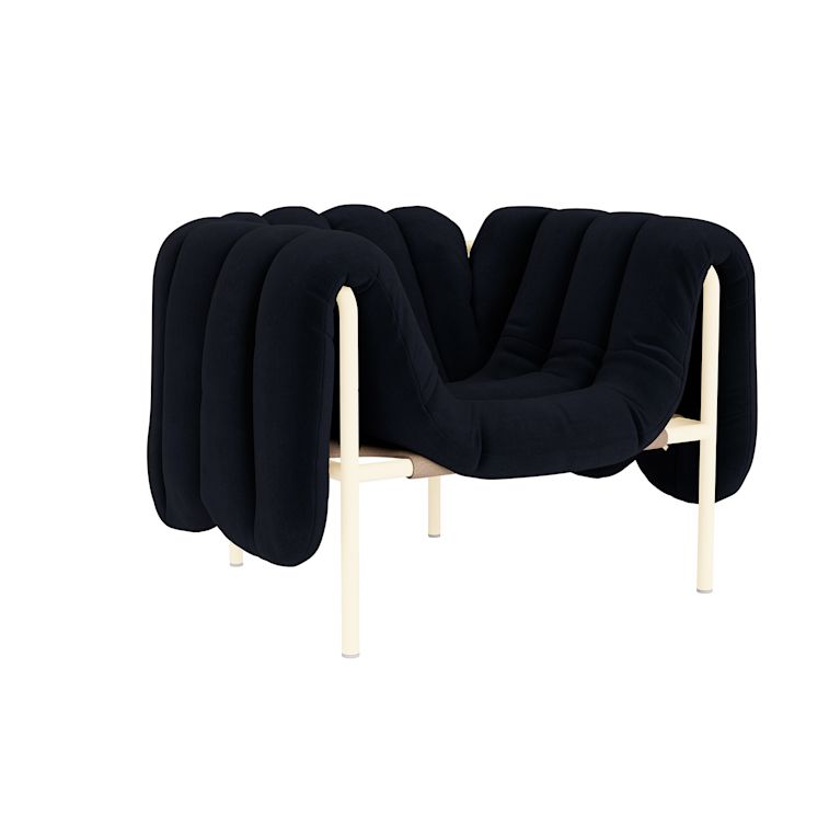 Puffy Lounge Chair, Velluto Coex VL30 / Cream, Art. no. 31845 (image 1)