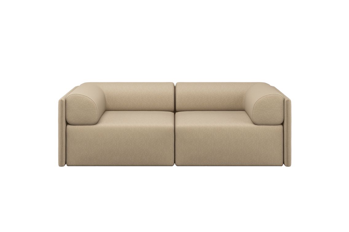 Palo Block 2-seater Sofa Low Back with Armrests, Beige, Art. no. 31396 (image 1)
