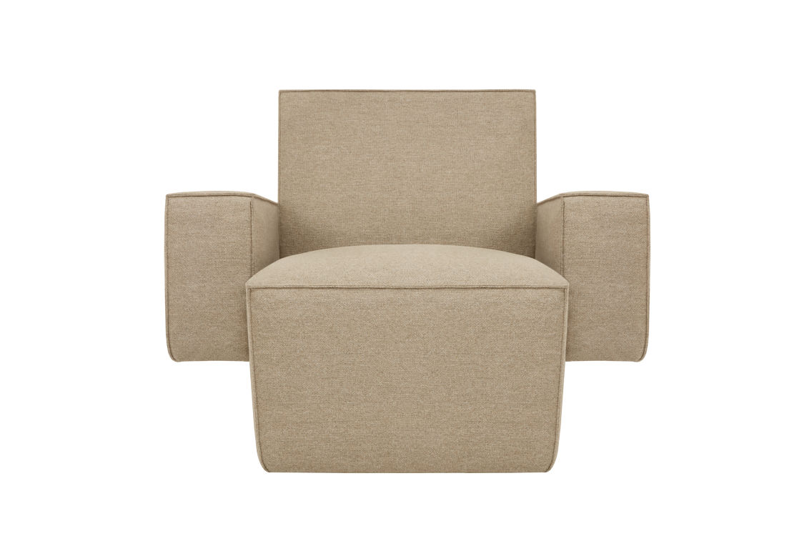 Hunk Lounge Chair With Armrests, Beige, Art. no. 30982 (image 2)