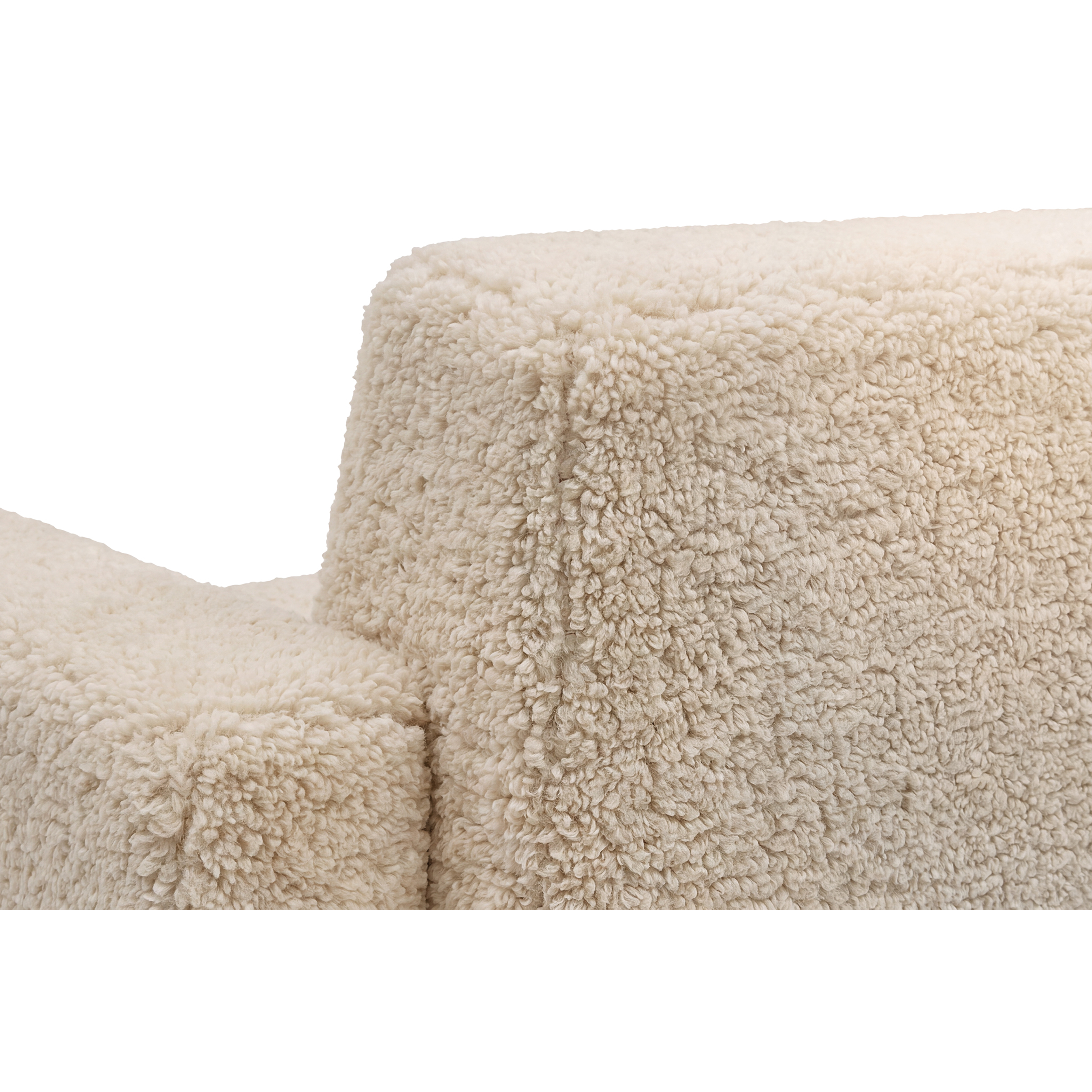 Hunk Lounge Chair With Armrests, Curly 17mm 09 Moonlight, Art. no. 32171 (image 7)