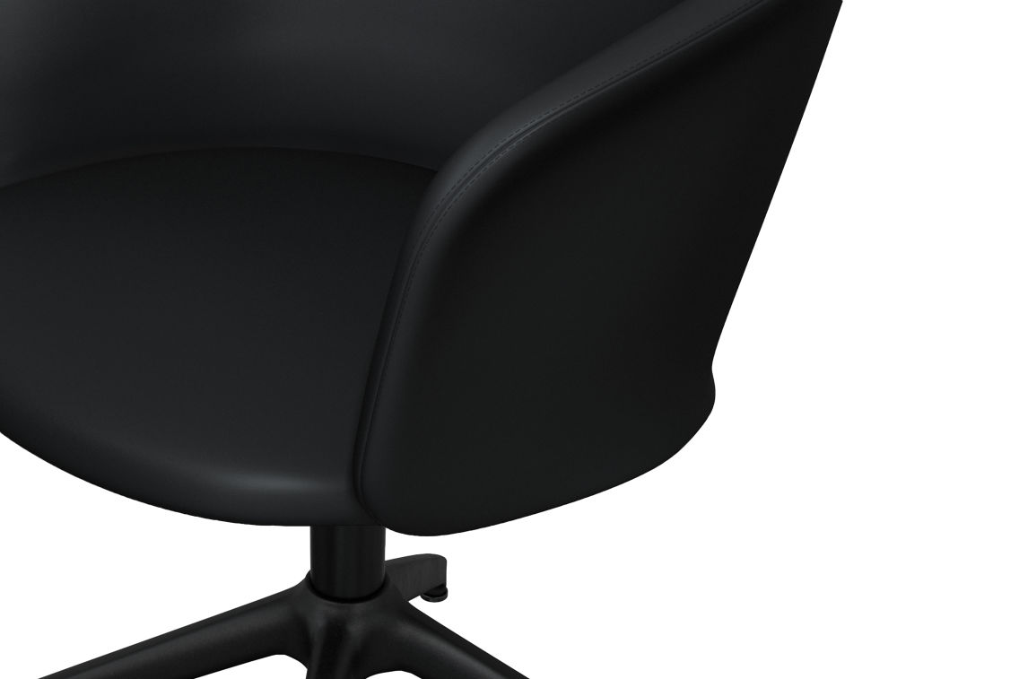 Kendo Swivel Chair 4-star Return, Black Leather / Black, Art. no. 20243 (image 7)