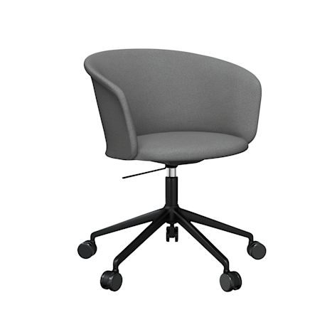 Kendo Swivel Chair 5-star Castors, Grey / Black (UK)