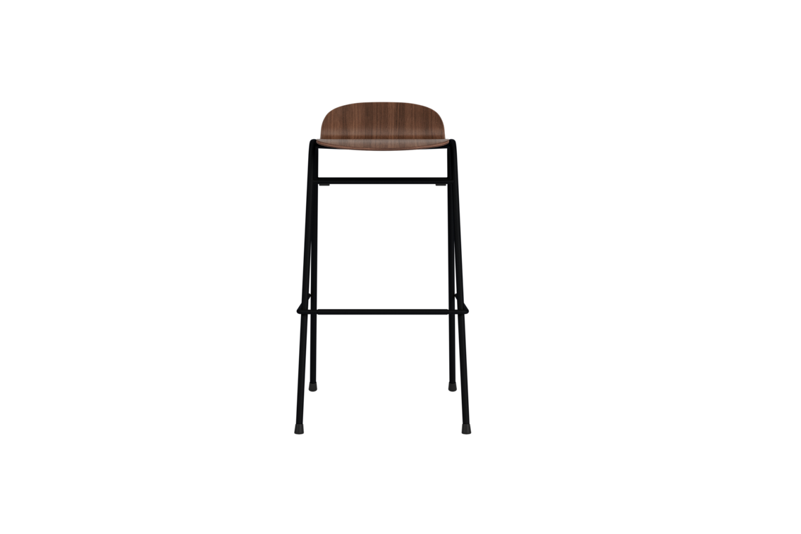 Touchwood Bar Stool, Walnut / Black, Art. no. 31628 (image 2)