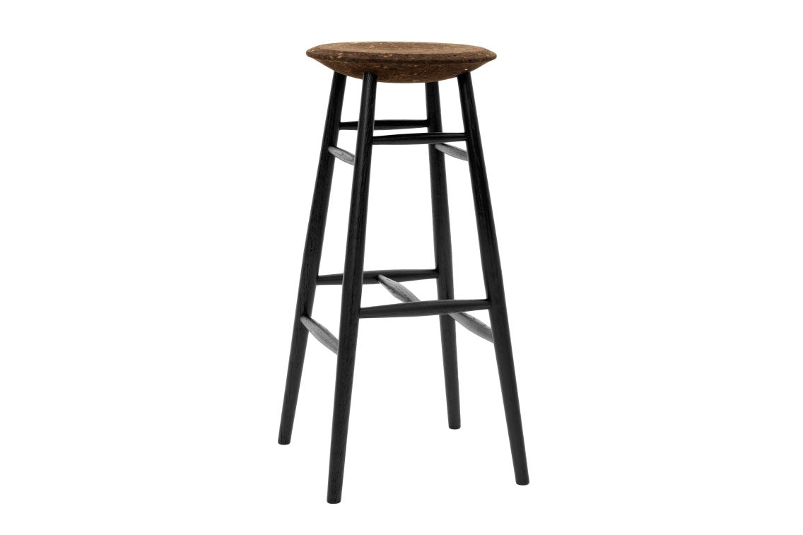 Drifted Bar Stool, Dark Cork / Black, Art. no. 13048 (image 1)