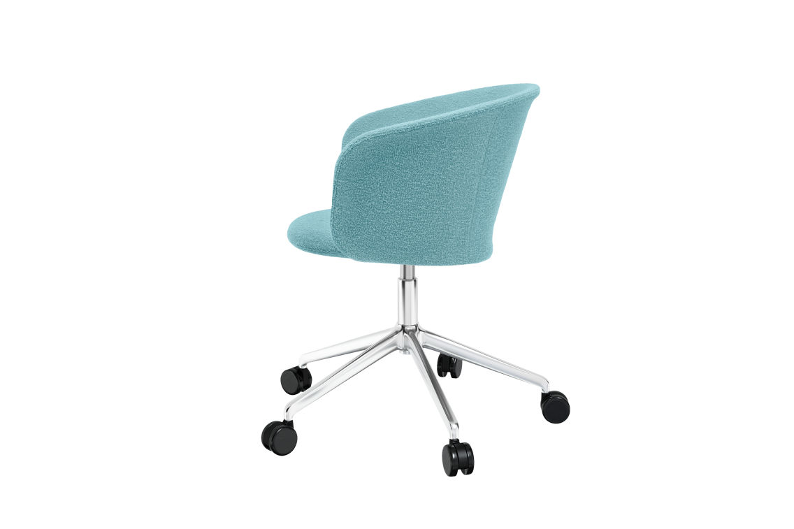 Kendo Swivel Chair 5-star Castors, Icicle / Polished, Art. no. 30972 (image 2)
