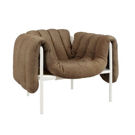 Puffy Lounge Chair, Sawdust / Cream