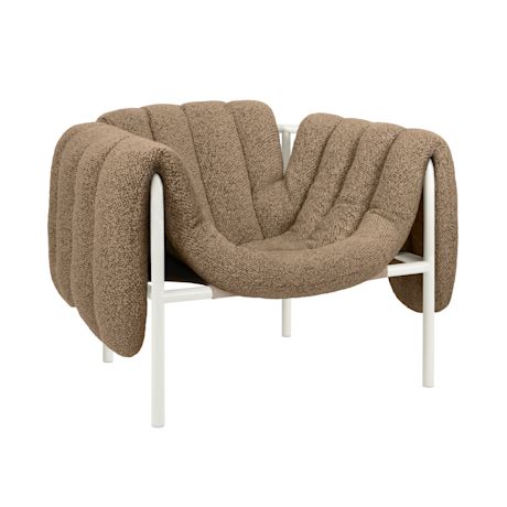 Puffy Lounge Chair, Sawdust / Cream