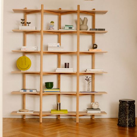 Zig Zag Shelf High, Oak