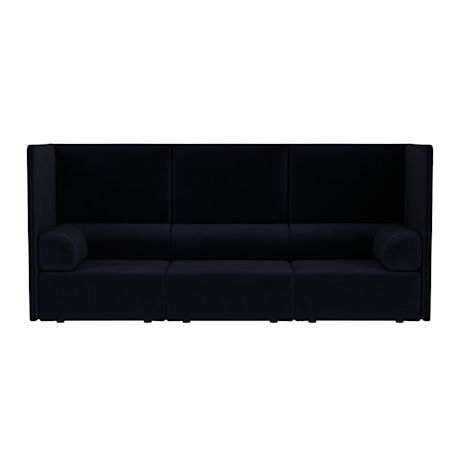 Palo Block 3-seater Sofa High Back with Armrests, Velluto Coex VL30