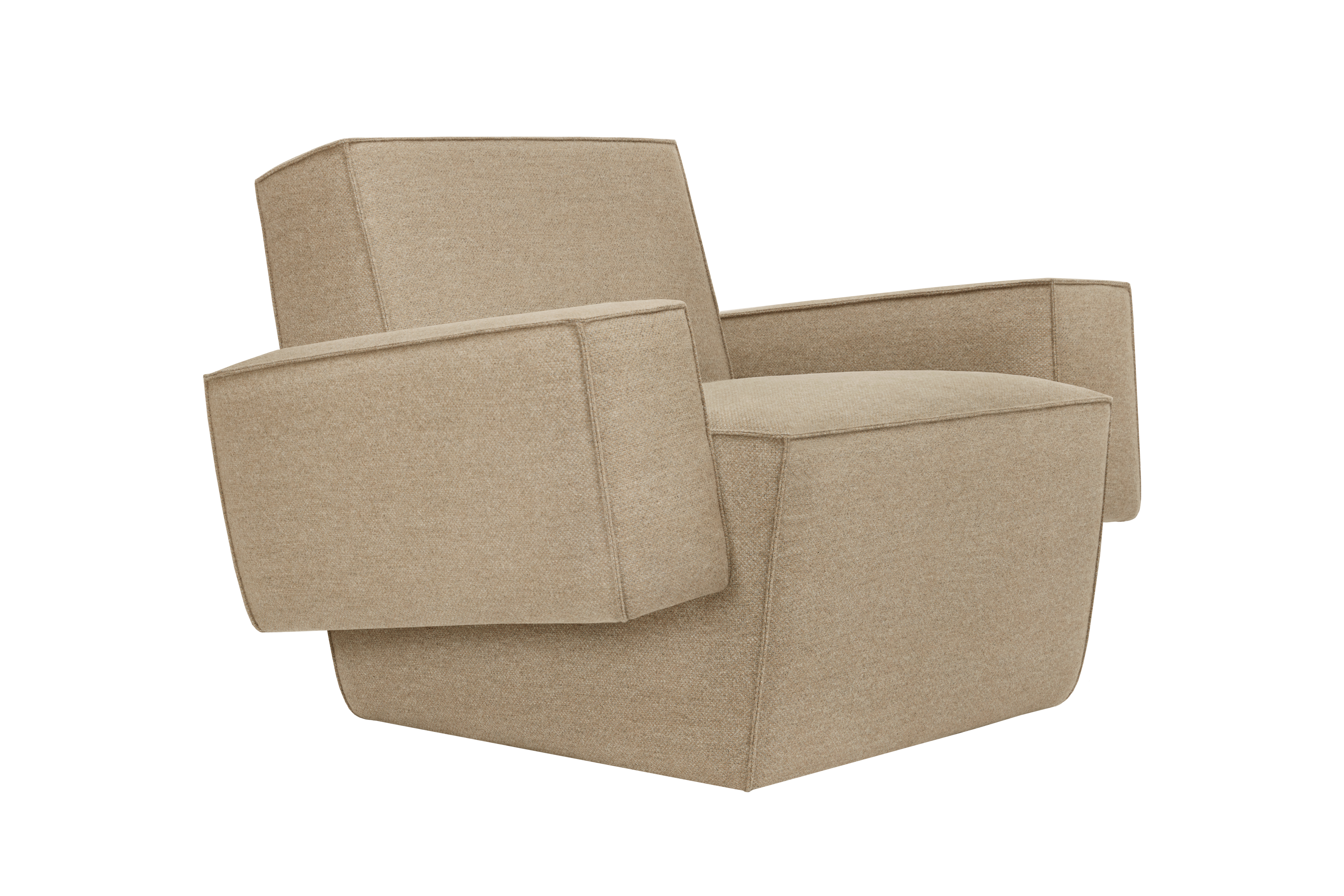 Hunk Lounge Chair With Armrests, Beige, Art. no. 30982 (image 1)