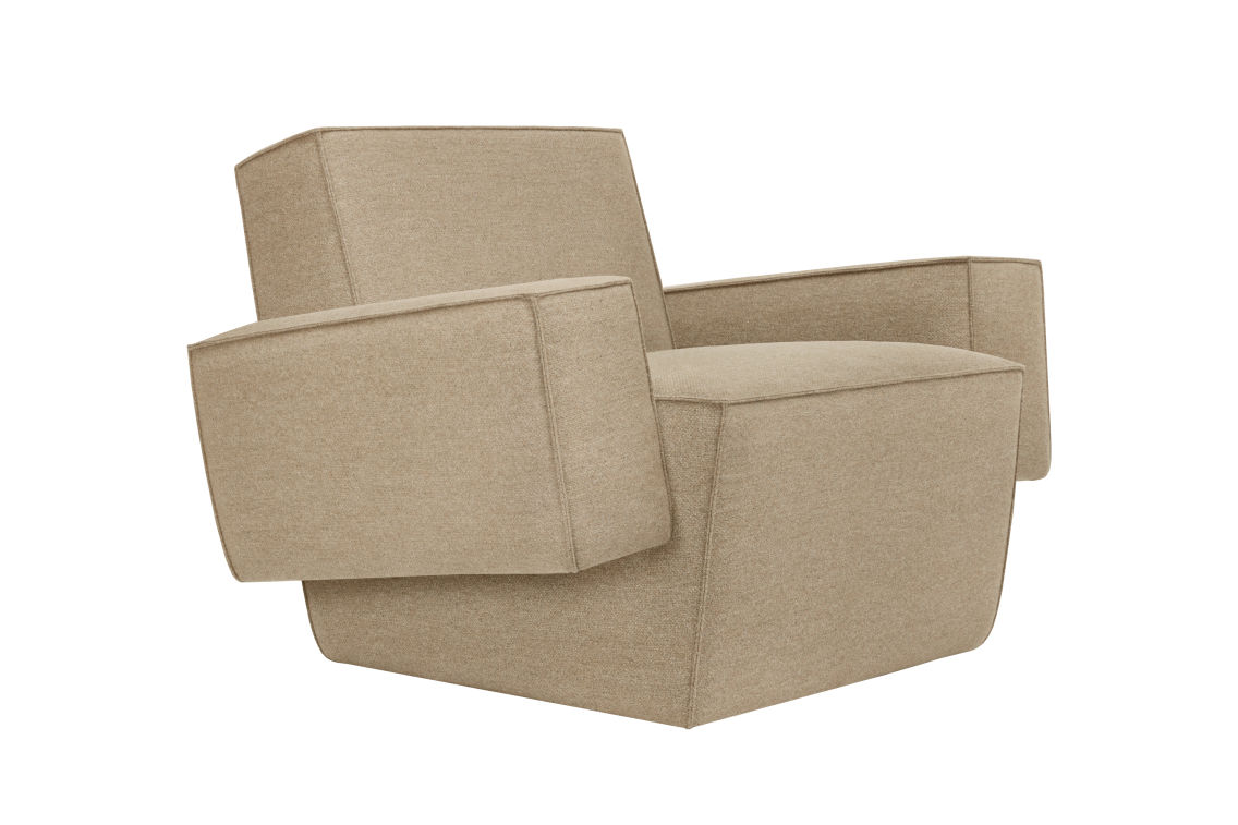 Hunk Lounge Chair With Armrests, Beige (UK), Art. no. 31289 (image 1)