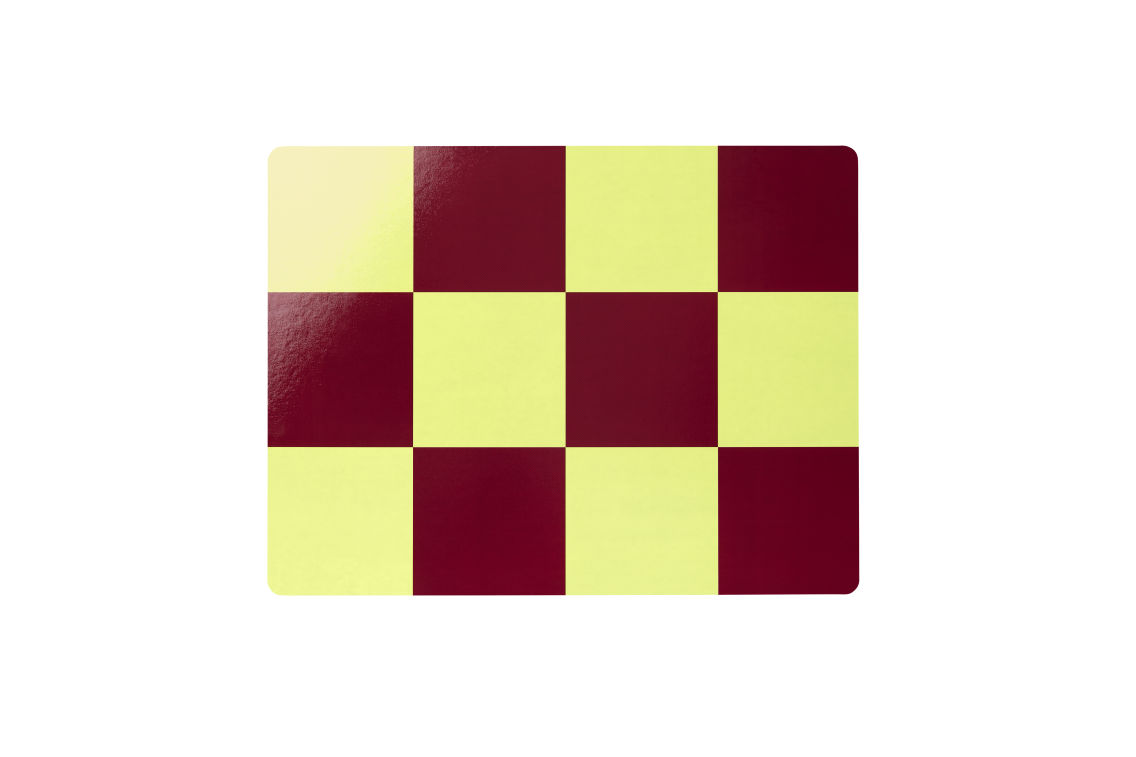 Check Placemat (Set of 2), Butter / Burgundy, Art. no. 31058 (image 1)