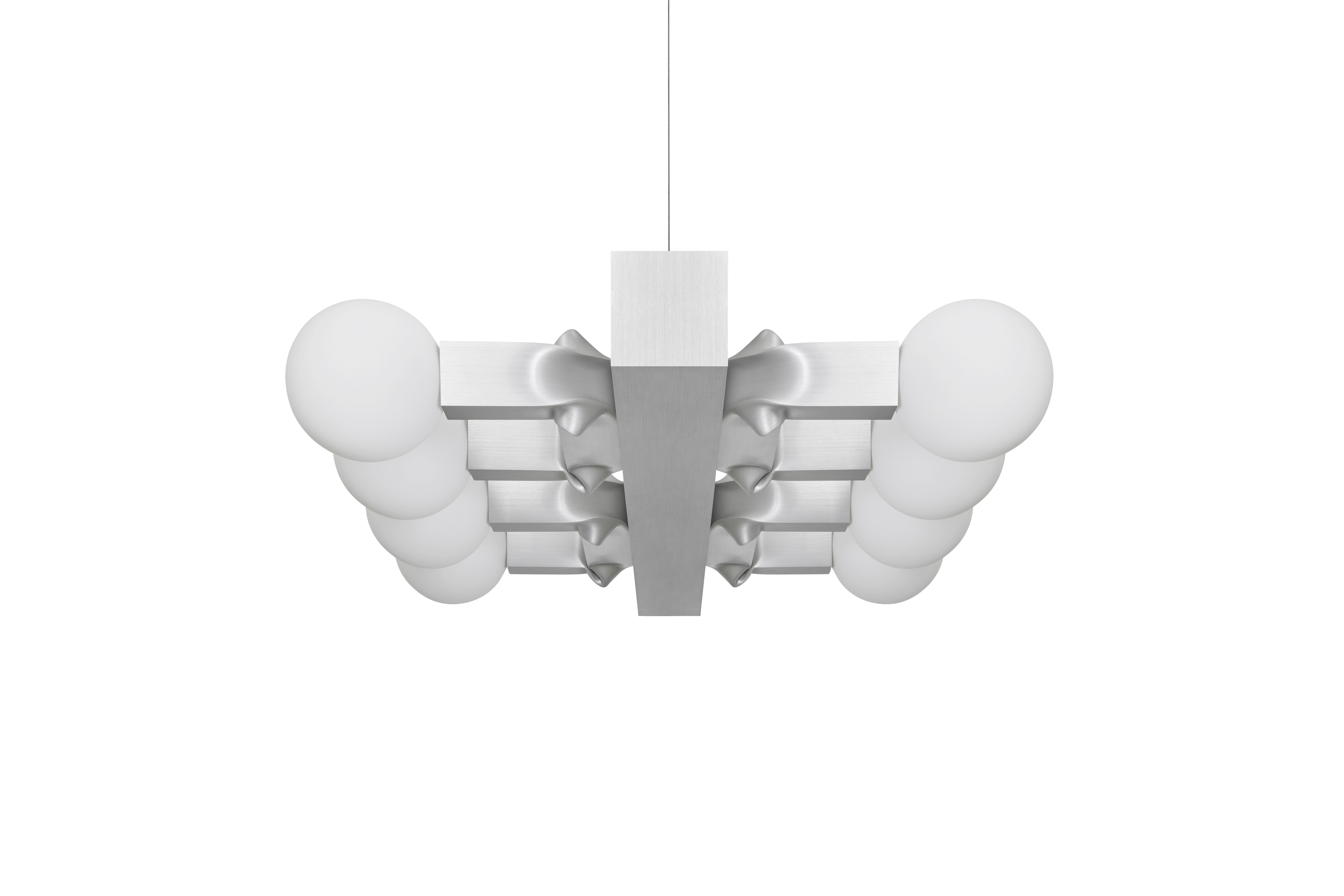 Knuckle Linear Chandelier, Brushed Aluminum, Art. no. 20463 (image 3)