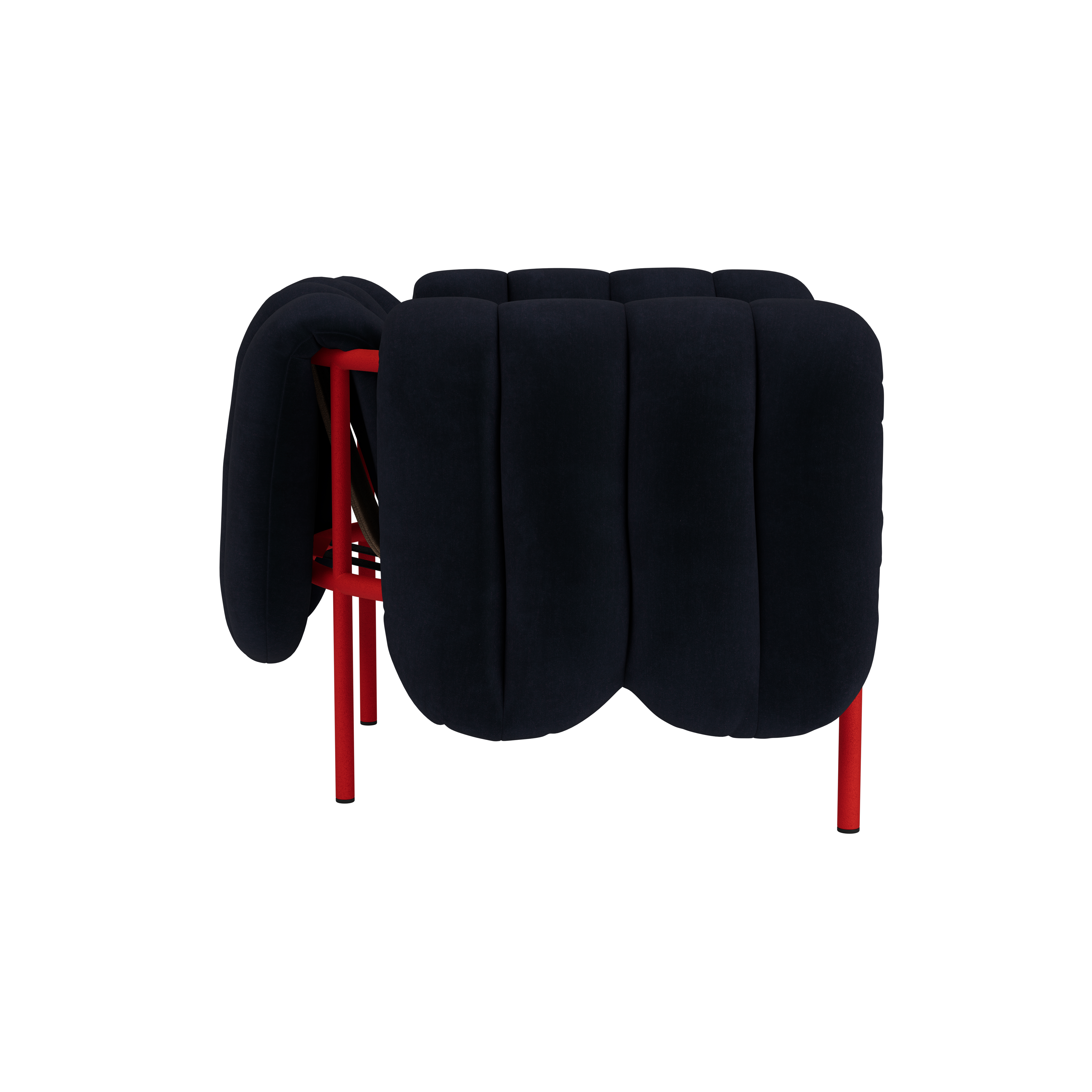 Puffy Lounge Chair, Velluto Coex VL30 / Traffic Red, Art. no. 31847 (image 4)