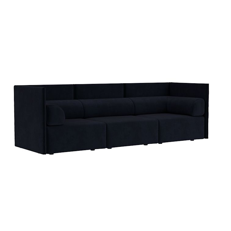 Palo Block 3-seater Sofa Medium Back with Armrests, Velluto Coex VL30 (UK), Art. no. 31948 (image 1)
