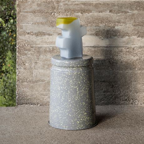 Last Stool, Grey / Lime Splatter