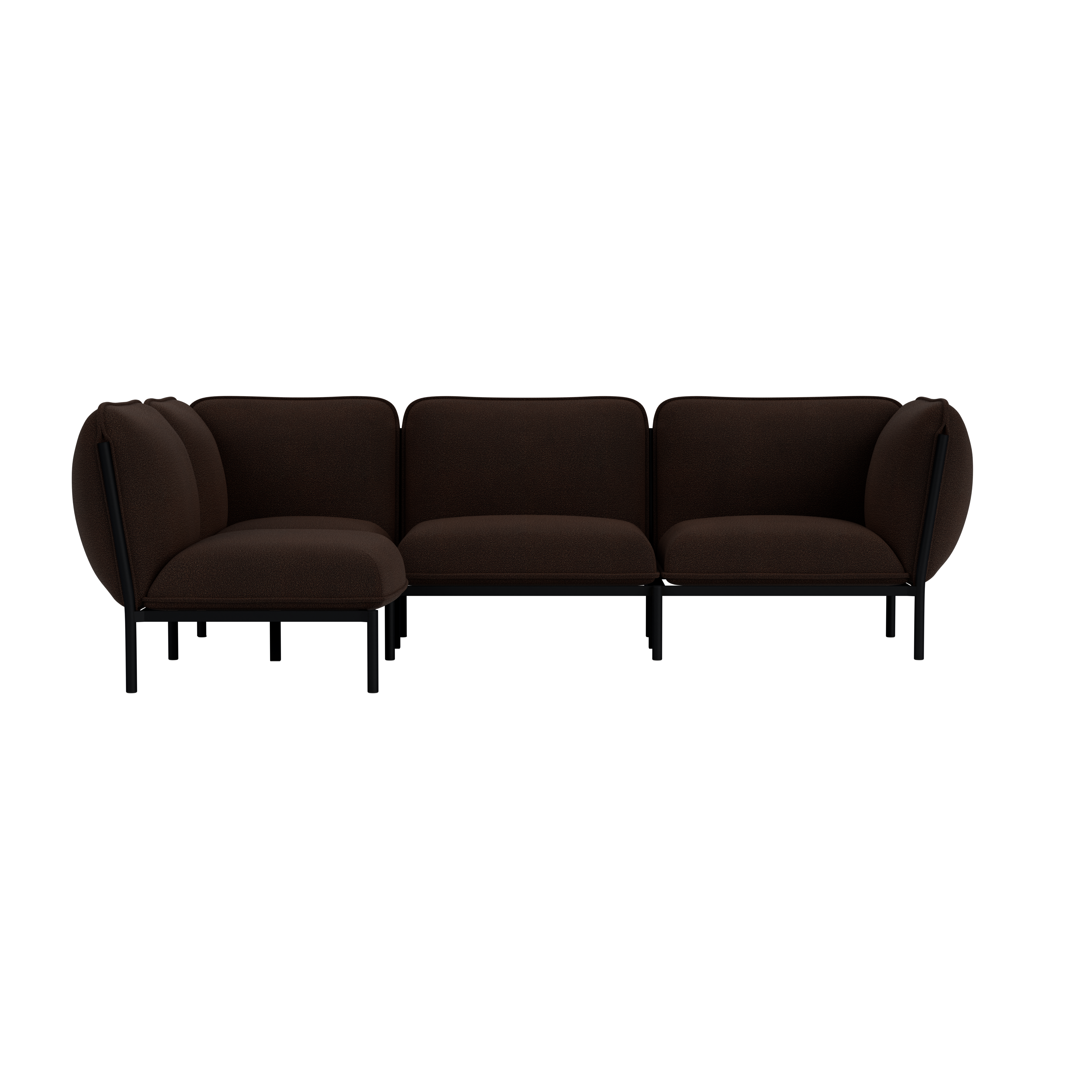 Kumo Corner Sofa Left with Armrest, Sera Rosewood, Art. no. 95606 (image 2)