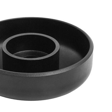 Punched Metal Candle Holder, Black