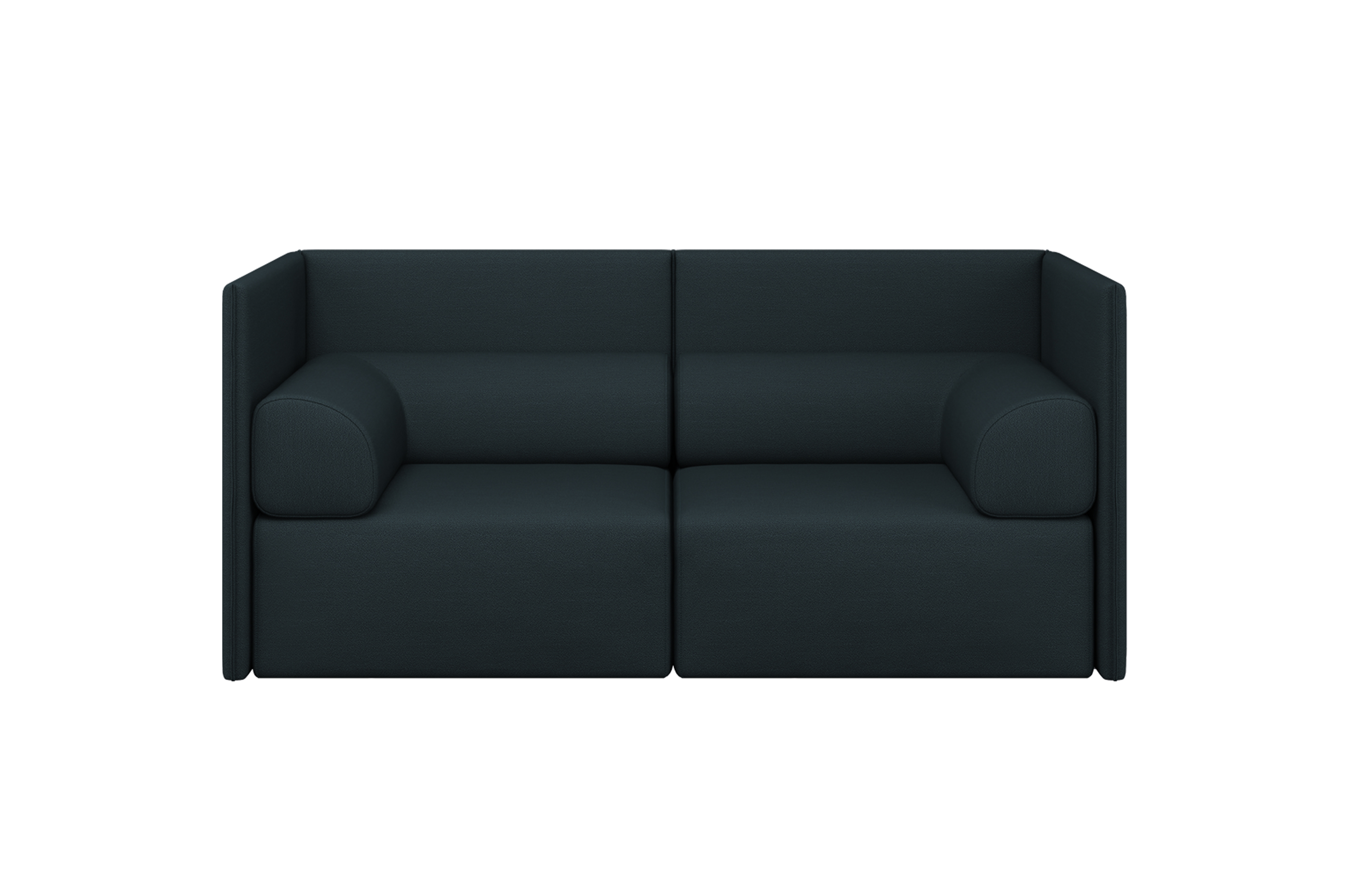 Palo Block 2-seater Sofa Medium Back with Armrests, Pine, Art. no. 31401 (image 1)