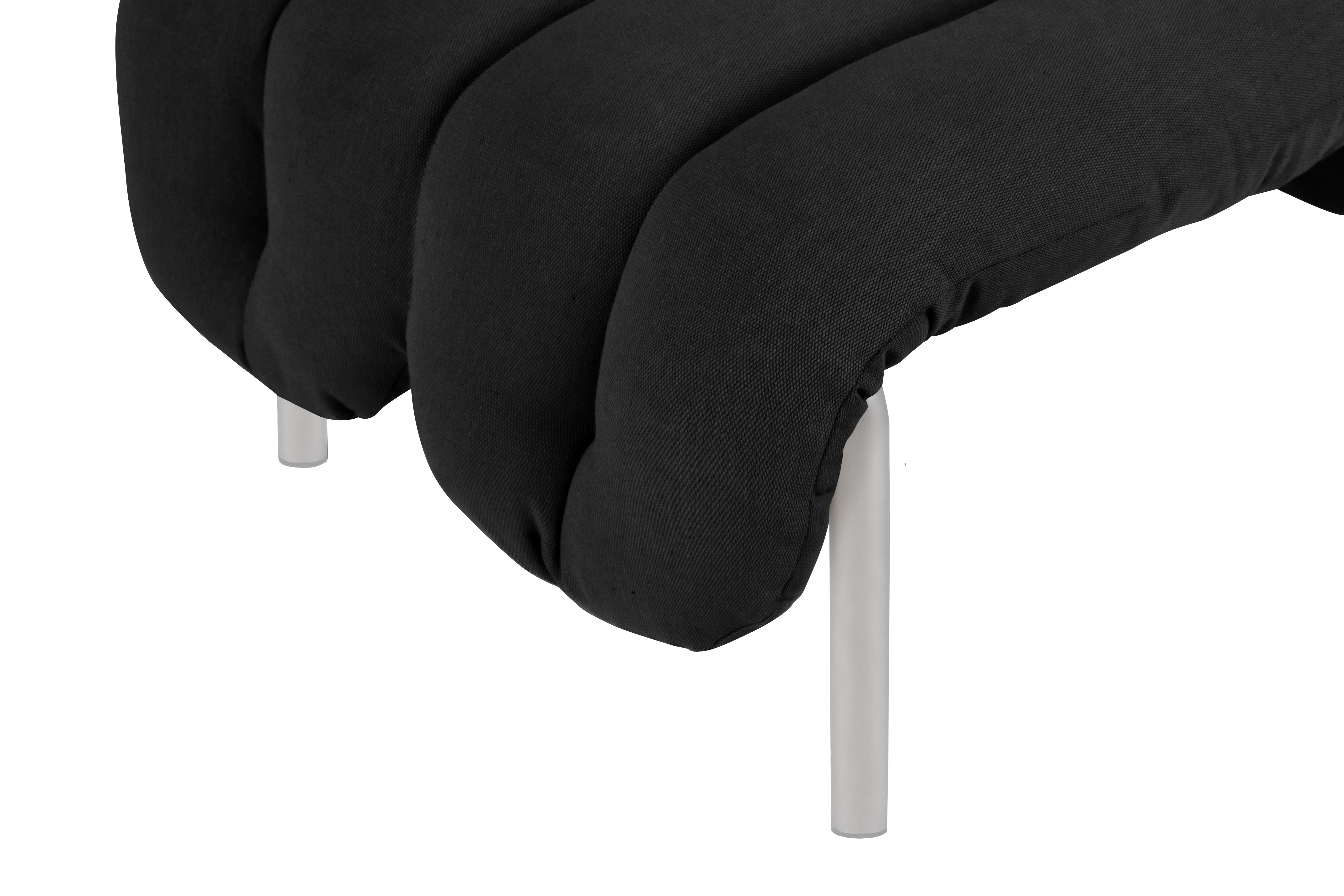 Puffy Lounge Chair + Ottoman, Anthracite / Stainless, Art. no. 20308 (image 2)