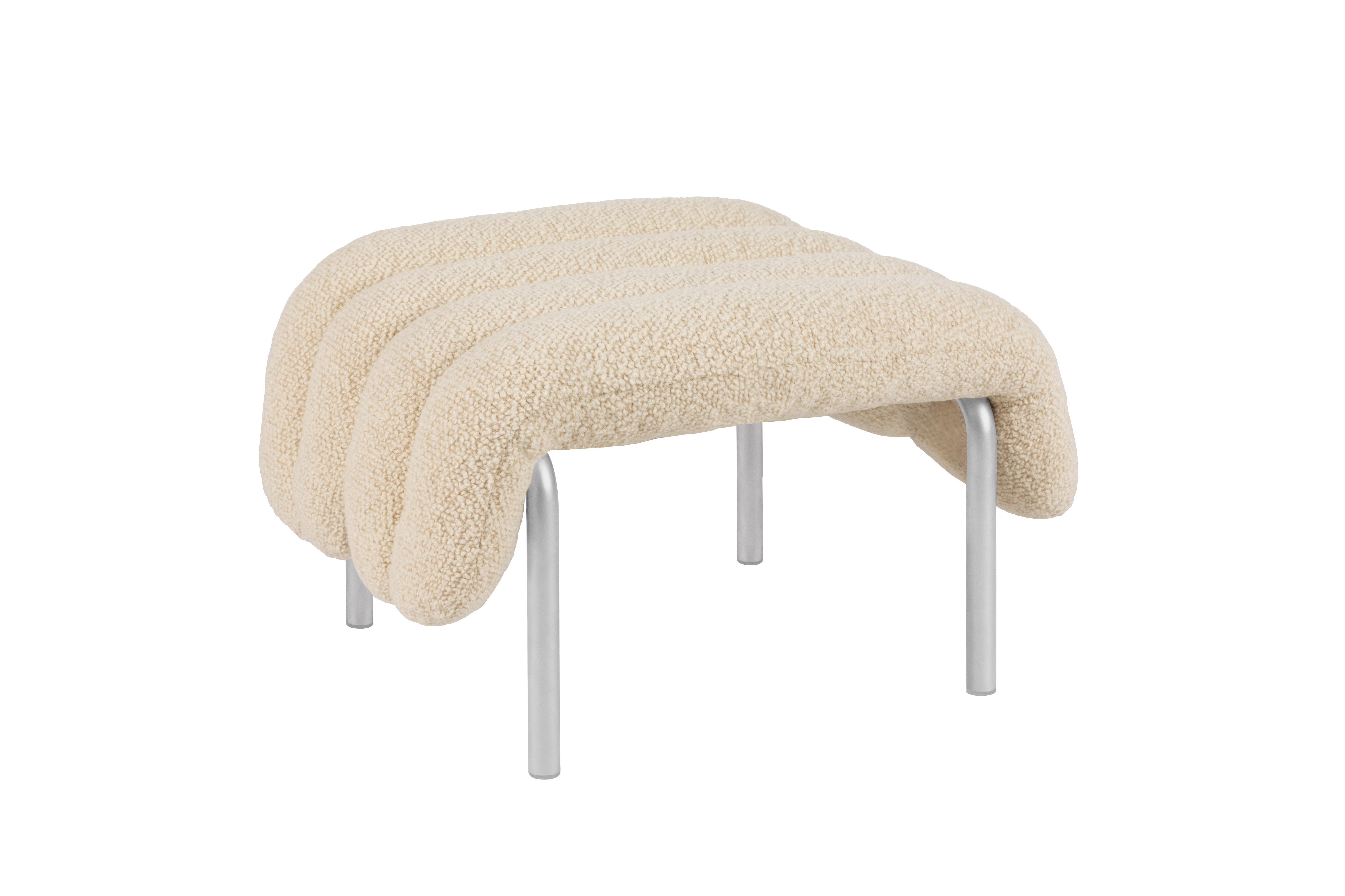 Puffy Ottoman, Eggshell / Stainless (UK), Art. no. 20664 (image 1)