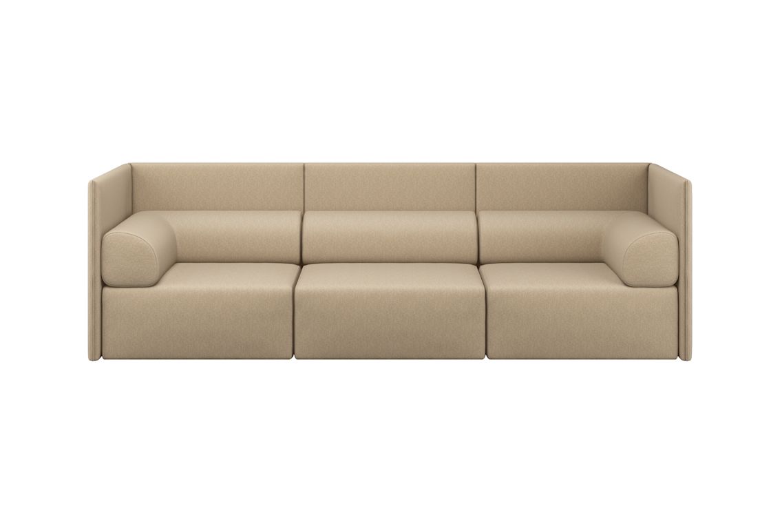 Palo Block 3-seater Sofa Medium Back with Armrests, Beige, Art. no. 31412 (image 1)