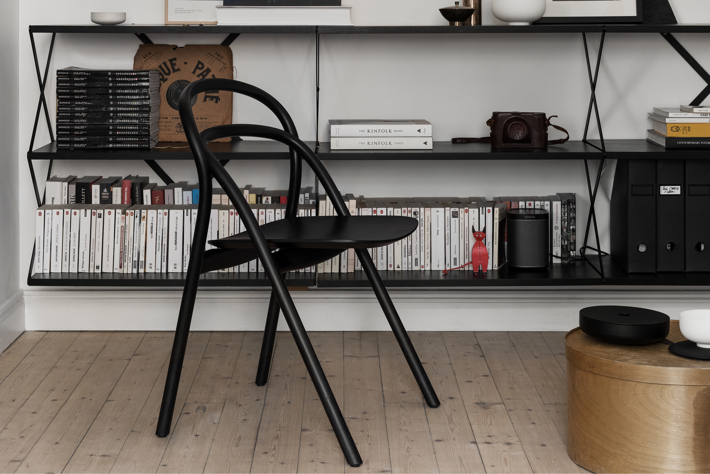An editorial image featuring Udon Chair and Lift Shelf.