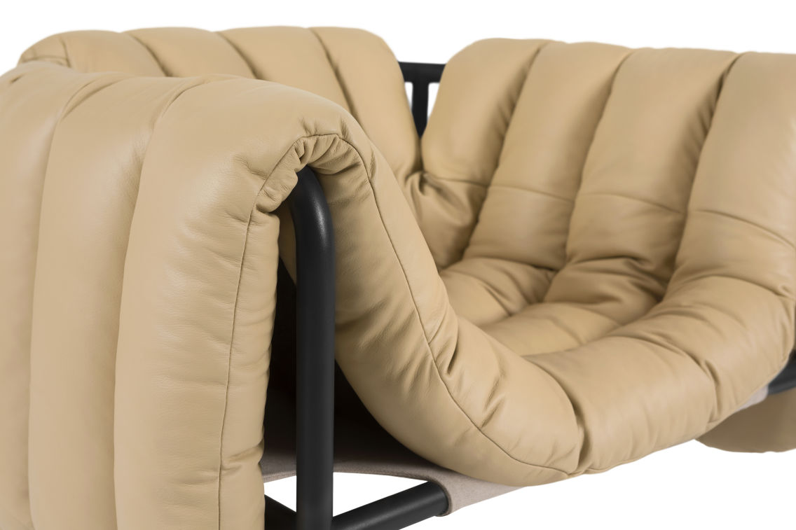Puffy Lounge Chair, Sand Leather / Black Grey, Art. no. 20196 (image 6)