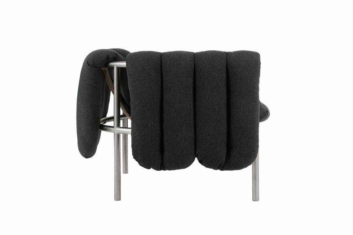 Puffy Lounge Chair, Anthracite / Stainless (UK), Art. no. 20638 (image 3)