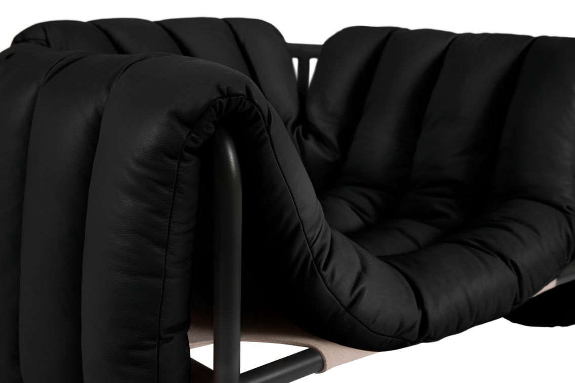 Puffy Lounge Chair, Black Leather / Black Grey (UK), Art. no. 20647 (image 6)