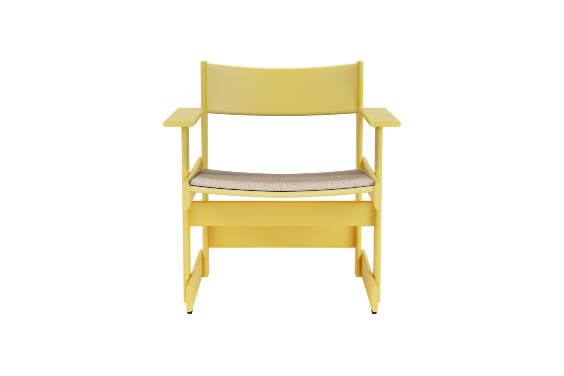 Bullnose Lounge Chair, Yellow / Swan Seat Pad, Art. no. 31670 (image 2)