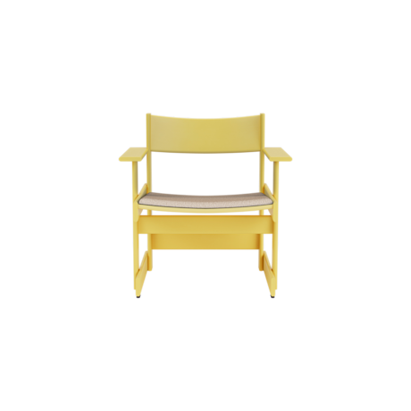 Bullnose Lounge Chair, Yellow / Swan Seat Pad UK