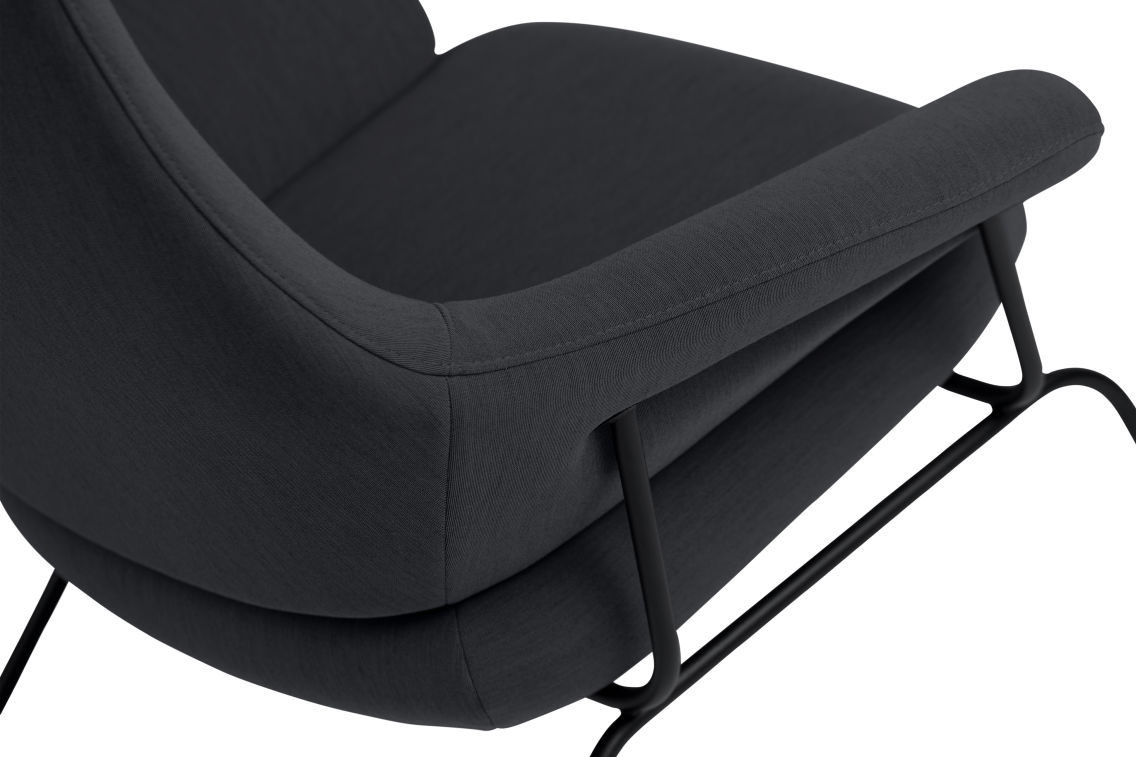 Hai Lounge Chair + Ottoman, Charcoal (UK), Art. no. 20503 (image 2)