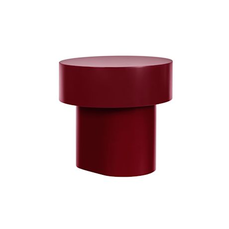 Stump Side Table, Wine Red
