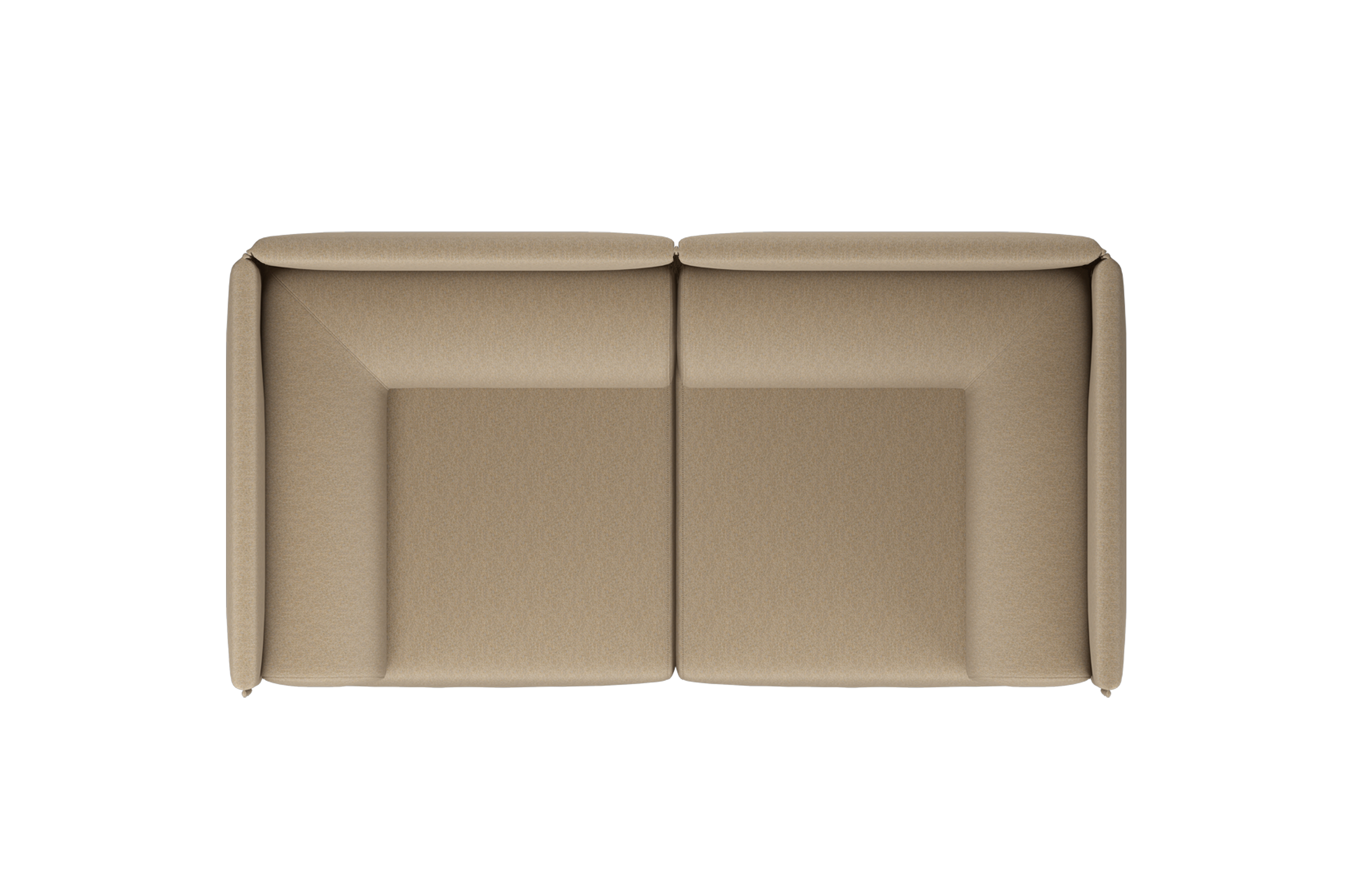 Palo Block 2-seater Sofa Medium Back with Armrests, Beige (UK), Art. no. 20747 (image 3)