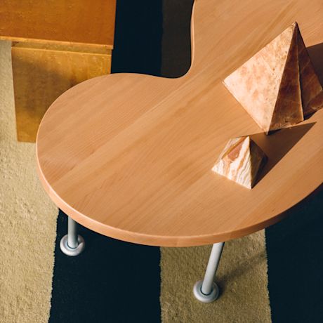 Worm Coffee Table Small, Beech/Steel