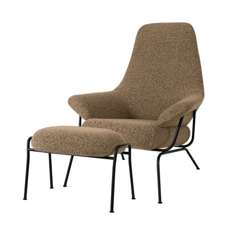 Hai Lounge Chair + Ottoman, Sawdust