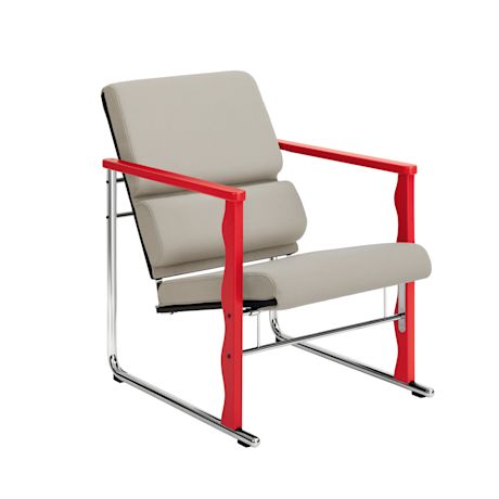 Experiment Lounge Chair, 503 / Red / Light Beige (UK)