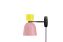 Alphabeta Wall Light + Cable, Sulfur Yellow / Light Pink (UK), Art. no. 20430 (image 1)