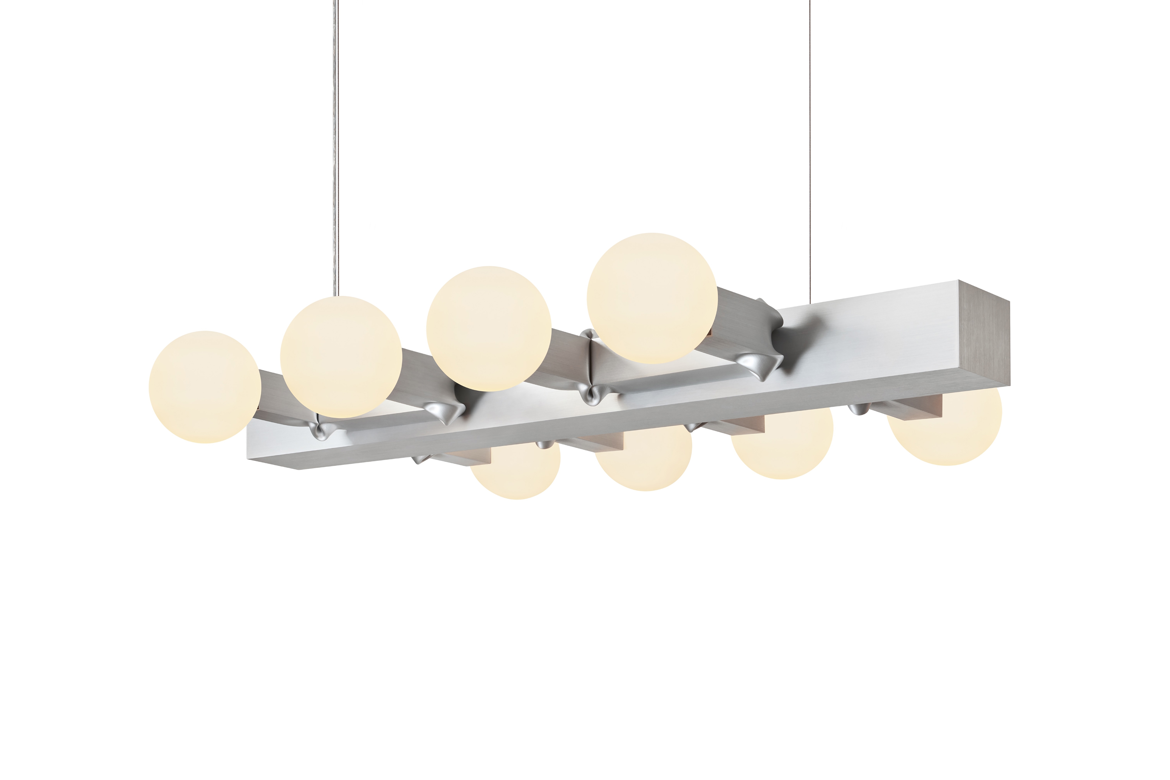 Knuckle Linear Chandelier, Brushed Aluminum, Art. no. 20464 (image 2)